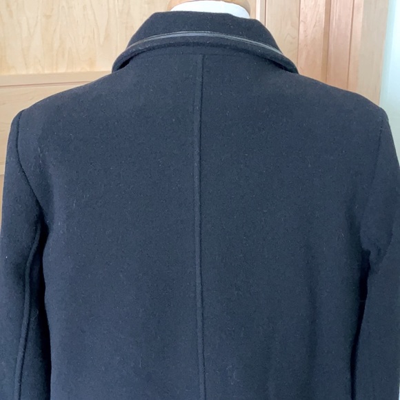 Marcona Black Wool Blend Peacoat, Size 10 - Picture 12 of 16